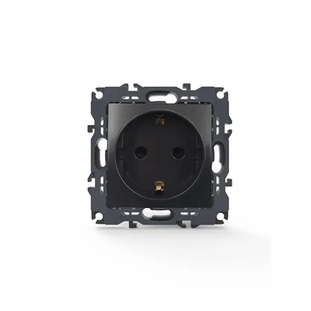PRIME ΠΡΙΖΑ ΣΟΥΚΟ ΑΣΦΑΛΕΙΑΣ ΜΑΤ ΑΝΘΡΑΚΙ 2P+E 16A 250VAC IP20 / 1000116005