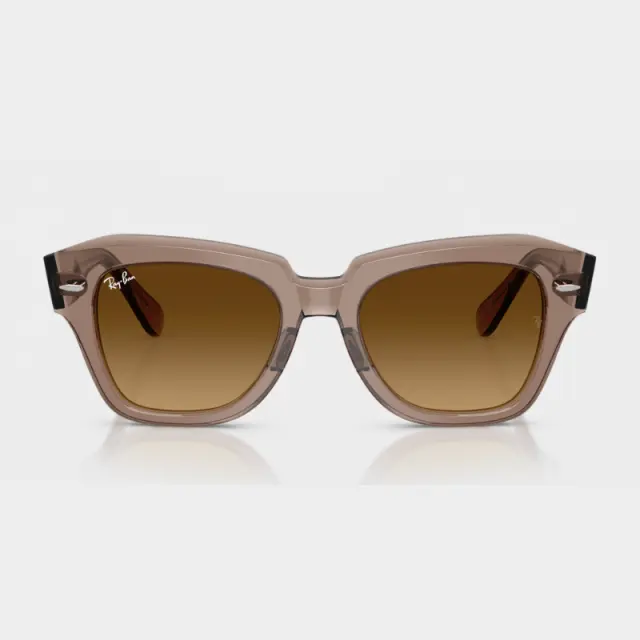 Γυαλιά Ηλίου Ray-Ban State Street 0RB2186 682785 Διαφανές Ανοιχτό Καφέ - 49