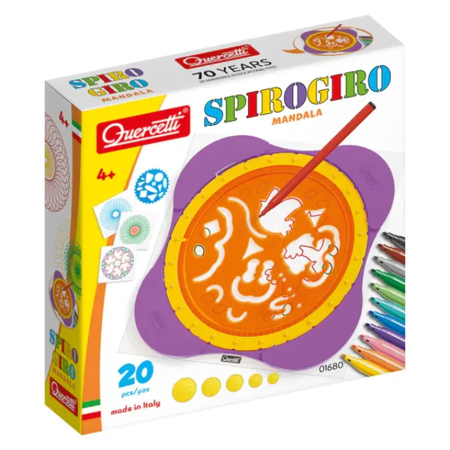 Quercetti Σετ Ζωγραφικής με Σπειρογράφους Spirogiro Mandala (4+ ετών) 01680
