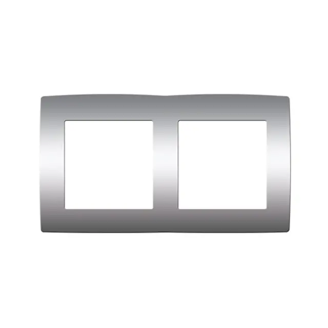 PRIME ΠΛΑΙΣΙΟ 2 ΘΕΣΕΩΝ MAT ΑΛΟΥΜΙΝΙΟ IP20 / 1000119103