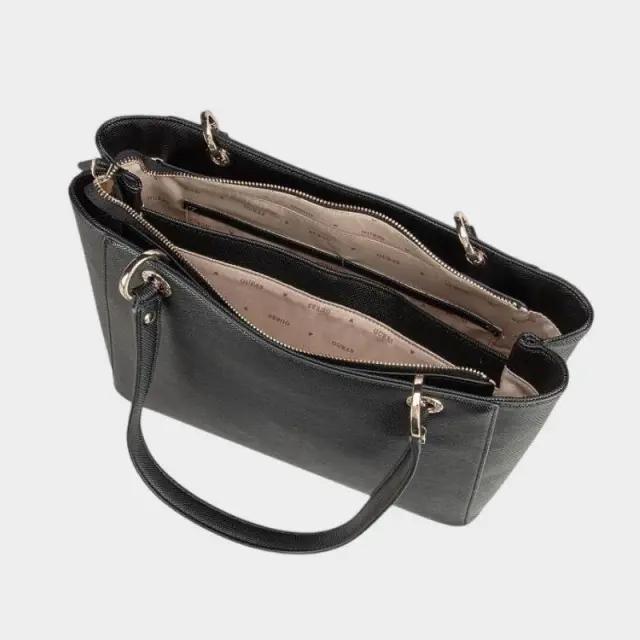 Guess - Γυναικεία Τσάντα Ώμου/Χειρός Noelle II HWZG9672250-BLA Μαύρο 3