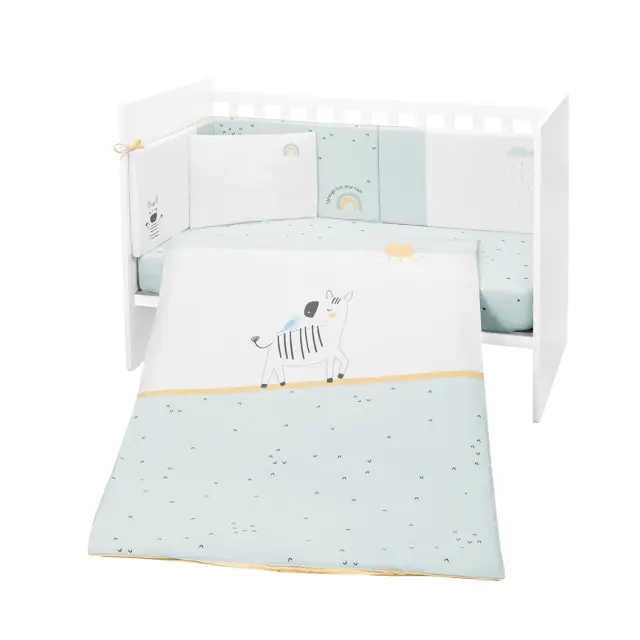 Σετ κλινοσκεπασμάτων 6 τεμαχίων 70x140 Stripy Friends Kikka Boo 41101060141