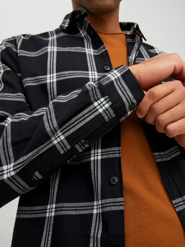 JJEGINGHAM TWILL SHIRT L/S NOOS Black 3