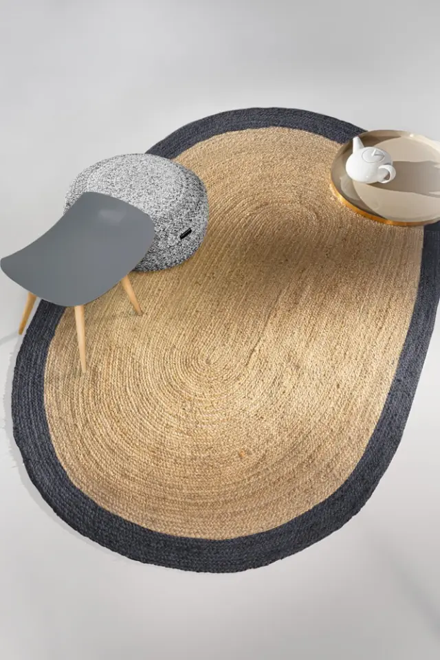 ΧΑΛΙ NEST ANTHRACITE 140X210 OVAL GUY LAROCHE