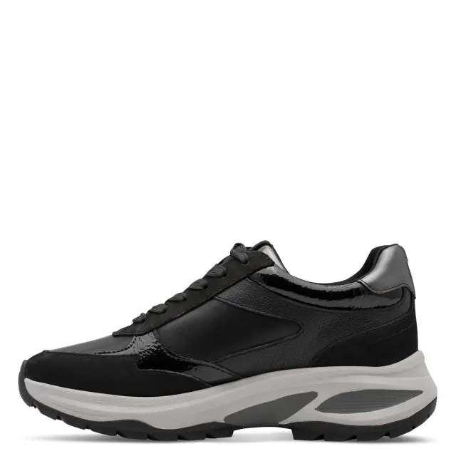 Γυναικεία Ανατομικά Δερμάτινα Sneakers Tamaris 1-23753-47 098 Μαύρο Μαύρο - 38 2