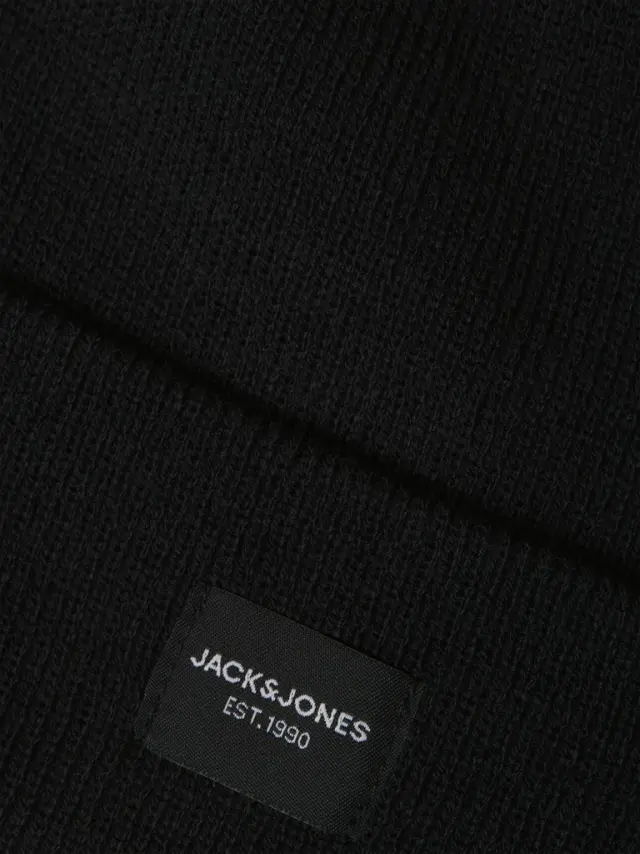 JACFROST DNA BEANIE AND SCARF GIFTBOX Black