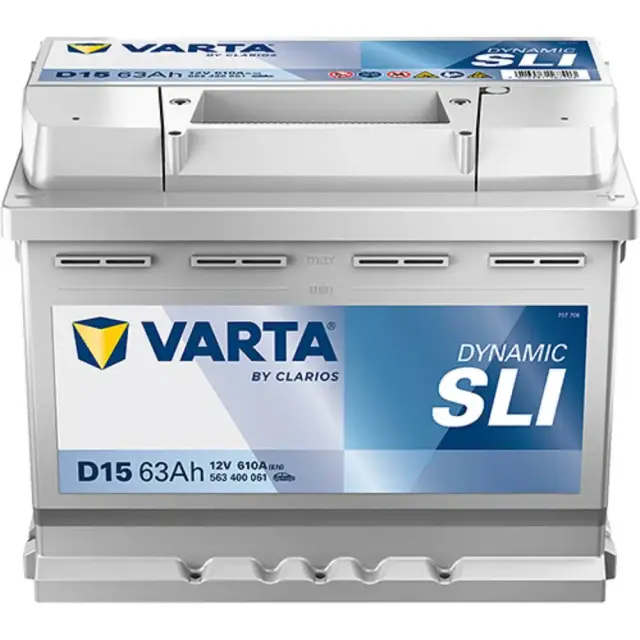 VARTA SILVERLINE ΔΕΞ. ΜΠΑΤΑΡΙΕΣ D15 (63Ah/610A) 242x175x190mm