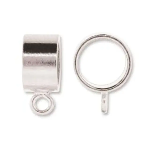 Σύνδεσμος για Κορδόνια 8mm - Silver Plated - 6τεμ