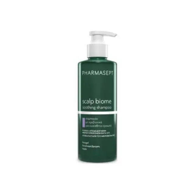 Pharmasept Scalp Biome Soothing Shampoo Σαμπουάν Ήπιου Καθαρισμού με Καταπραϋντική Δράση για το Ευαίσθητο Τριχωτό της Κεφαλής με Αντλία, 400ml