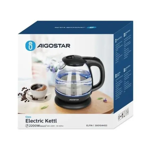 Aigostar Βραστήρας 1lt 2200W Μαύρος 2
