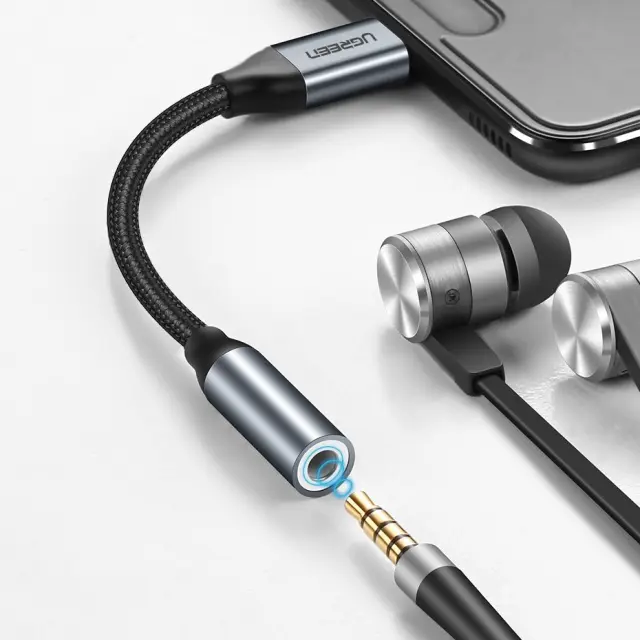 Ugreen Μετατροπέας USB-C male σε 3.5mm female Γκρι (30632) 2