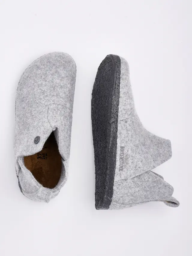 Birkenstock Παντόφλες Unisex τσόχα Γκρί BIR/ANDERMATT 1017516 L/GREY 3