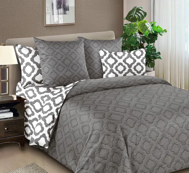 Πάπλωμα 220x240 Υπέρδιπλο Whitegg Παπ105 Grey 100% Πολυέστερ