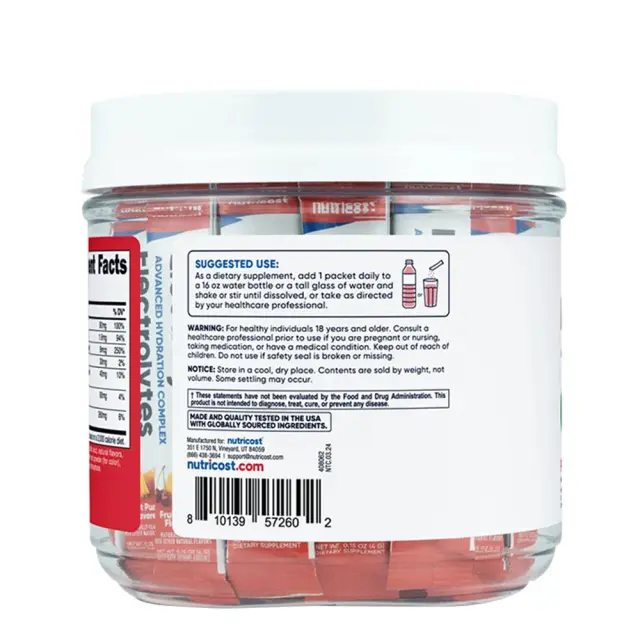 Nutricost Electrolytes Hydration Stick Packs Fruit Punch, 156 g 3
