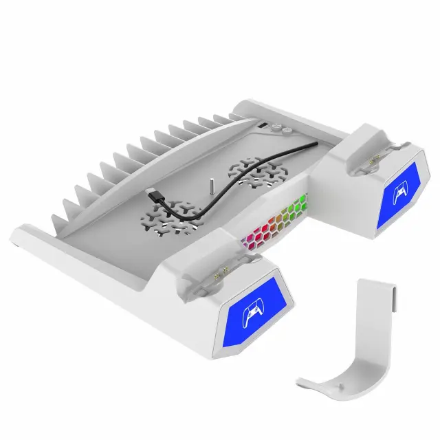 iPega P5S023 Multifunctional Charging RGB Stand with Cooling for PS5/PS5 Slim/PS5 Pro White (Damaged Package) 2