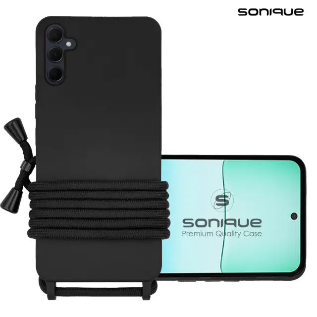 Θήκη Σιλικόνης με Κορδόνι CarryHang Sonique Samsung Galaxy S24 FE Μαύρο