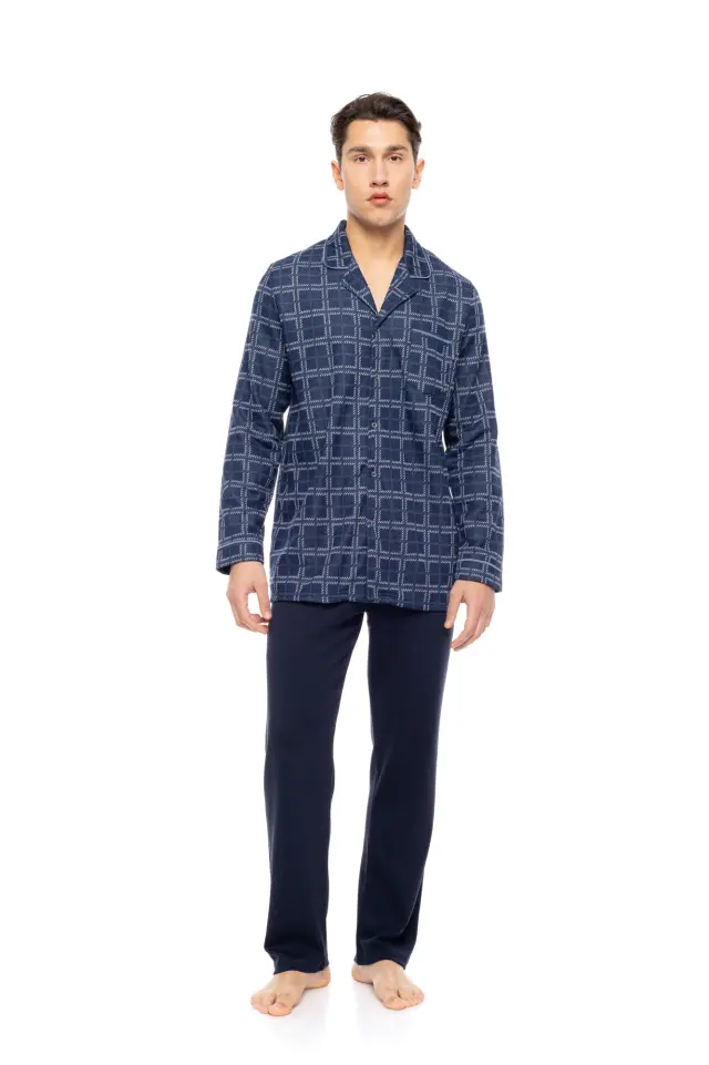 W-M774 - Type - PYJAMA BUTTONED JACQUARD DENIM PLAID