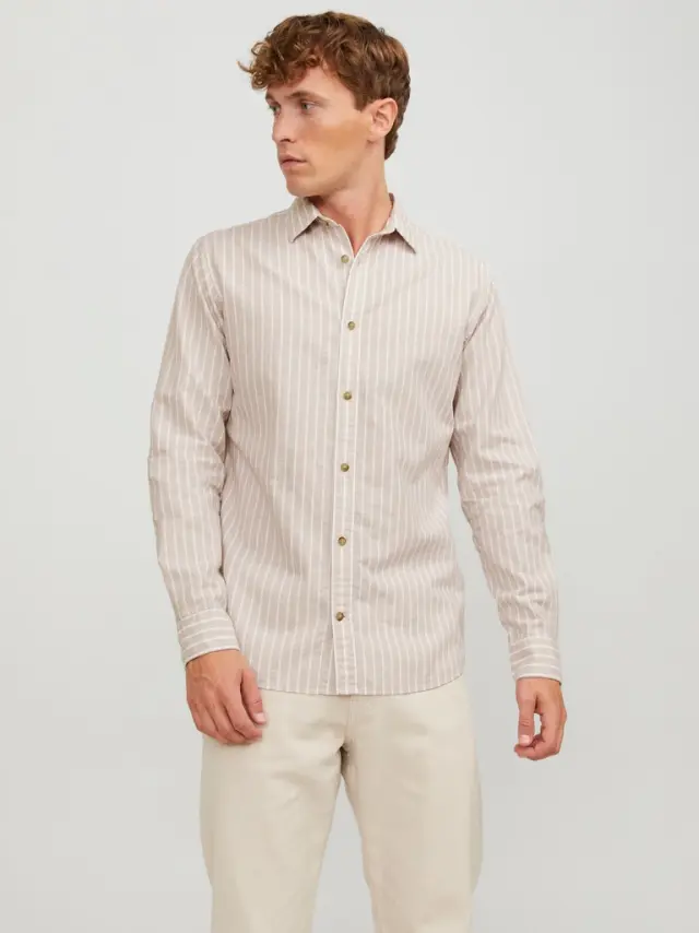 JJESUMMER SHIRT L/S S23 SN Crockery 3