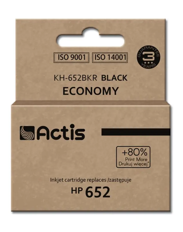 Actis KH-652BKR ink for HP printer - HP 652 F6V25AE replacement - Standard - 15 ml - black