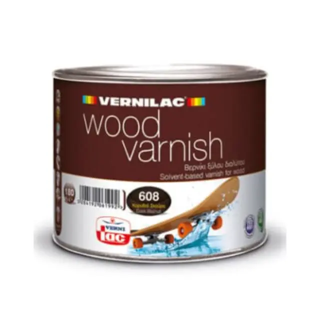 VERNILAC WOOD VARNISH 608 ΚΑΡΥΔΙΑ ΣΚΟΥΡΑ ΓΥΑΛΙΣΤΕΡΟ 180ml