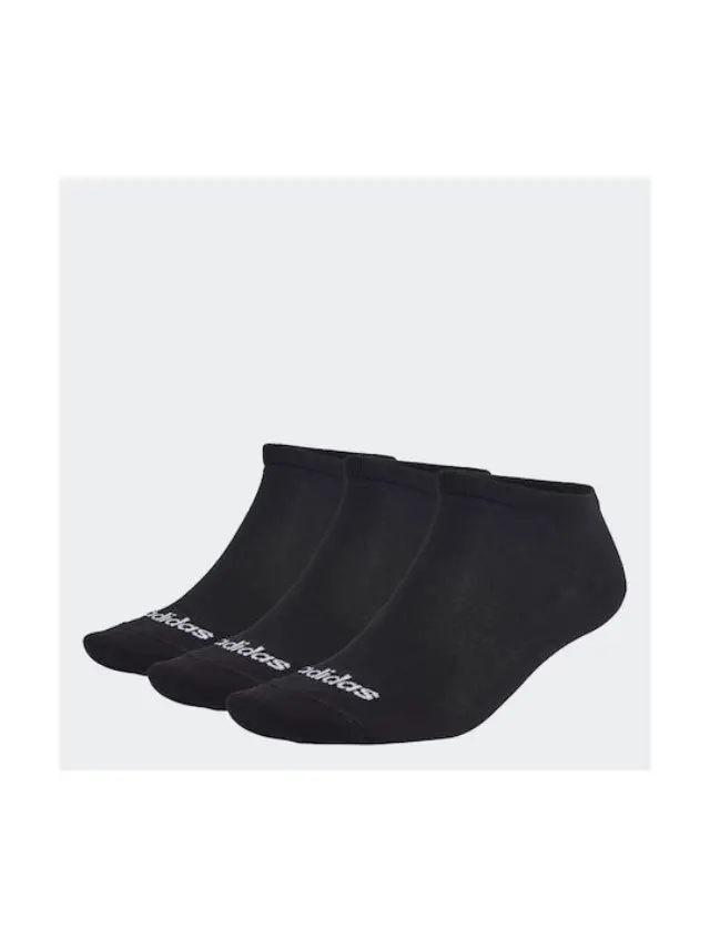 adidas Sportswear Adult Thin And Light Low Cut 3 Pair Socks Μαύρο IC1299 (adidas Sportswear) - Small