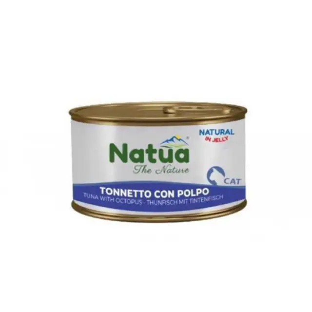 Υγρή Τροφή Γάτας Natua Τόνος με Χταπόδι σε Ζελέ 85gr