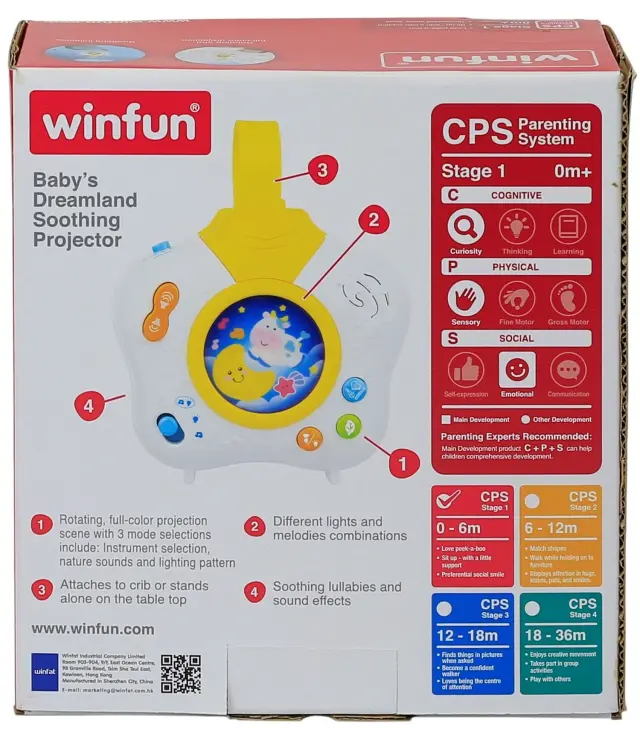 Winfun Μουσικό Aστεράκι Projector (0806-NL) Λευκό 3