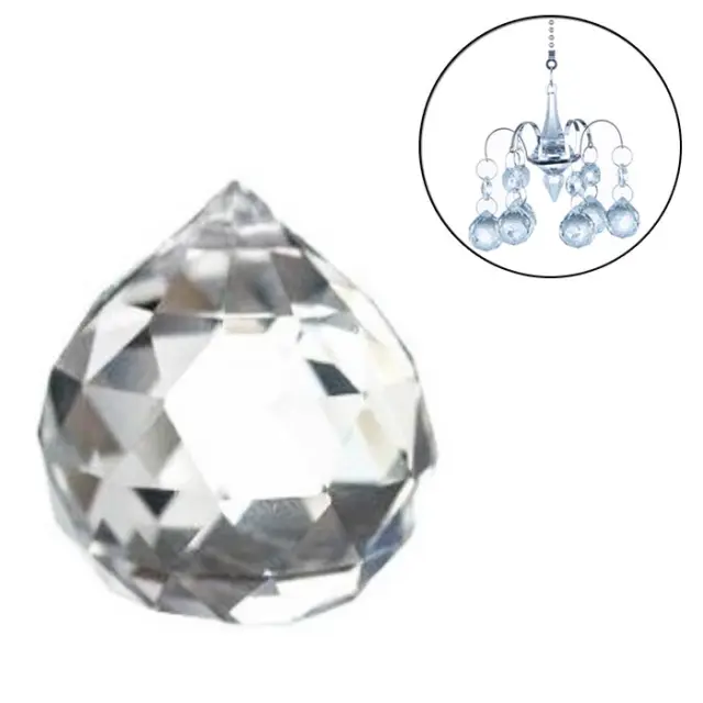 Χάντρα Πρισματική Crystal Teardrop Ball 34.5x32mm ~4τεμ