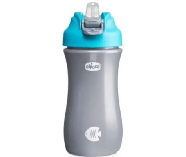 Chicco Pop-Up Cup Παιδικό Κύπελλο με Καλαμάκι Σιελ 2y+ 350ml