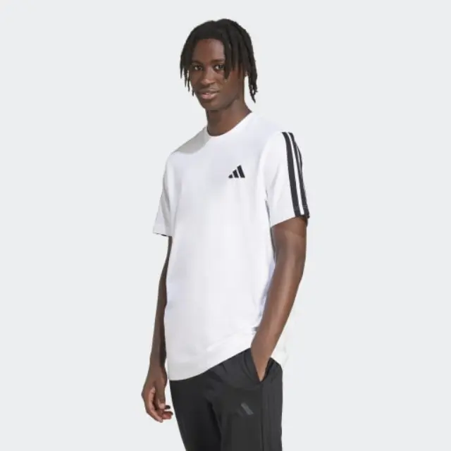 adidas Sportswear Men's 3Stripes Single Jersey T-Shirt Άσπρο JV6784 (adidas Sportswear) - XLarge