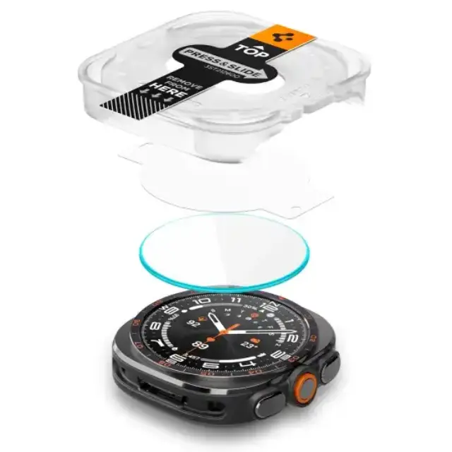 Spigen Glas.tr Ez-fit Ac 2-pack Samsung Galaxy Watch Ultra 2 2026 (47 Mm) Clear 3