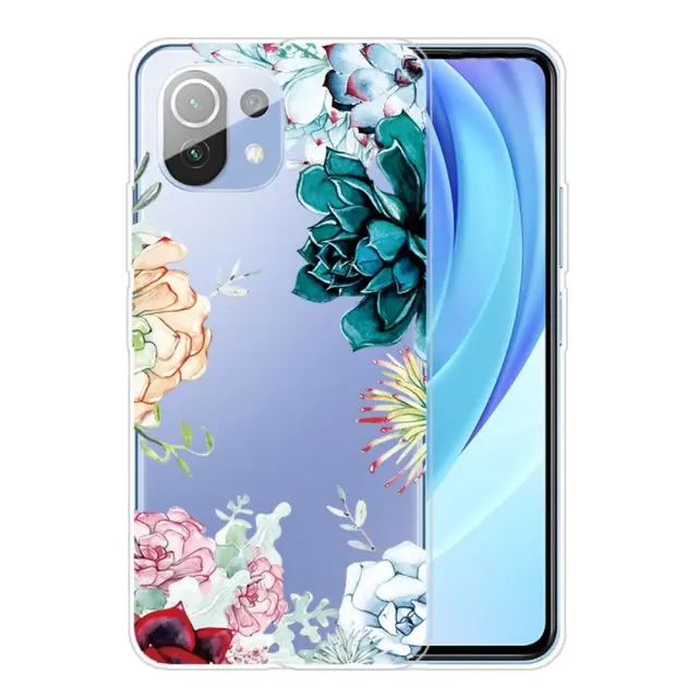 Θήκη Σιλικόνης Κάλυμμα Πλάτης για Xiaomi Mi 11 Flowers OEM