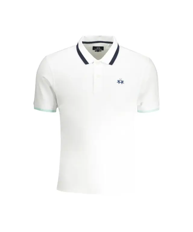 La Martina - Ανδρικό T-Shirt Polo YMP006-PK001-00001 Λευκό - 2XL
