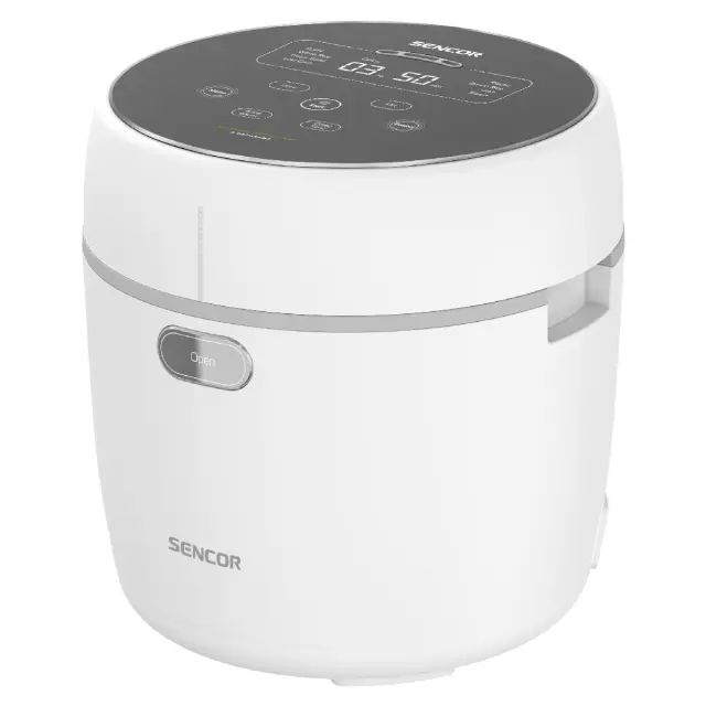 Ατμομάγειρας Ρυζιού Sencor SRM 0670WH 0,6lt 500W με Αντικολλητική Επιφάνεια Low Carb και Low Sugar Function Λευκός