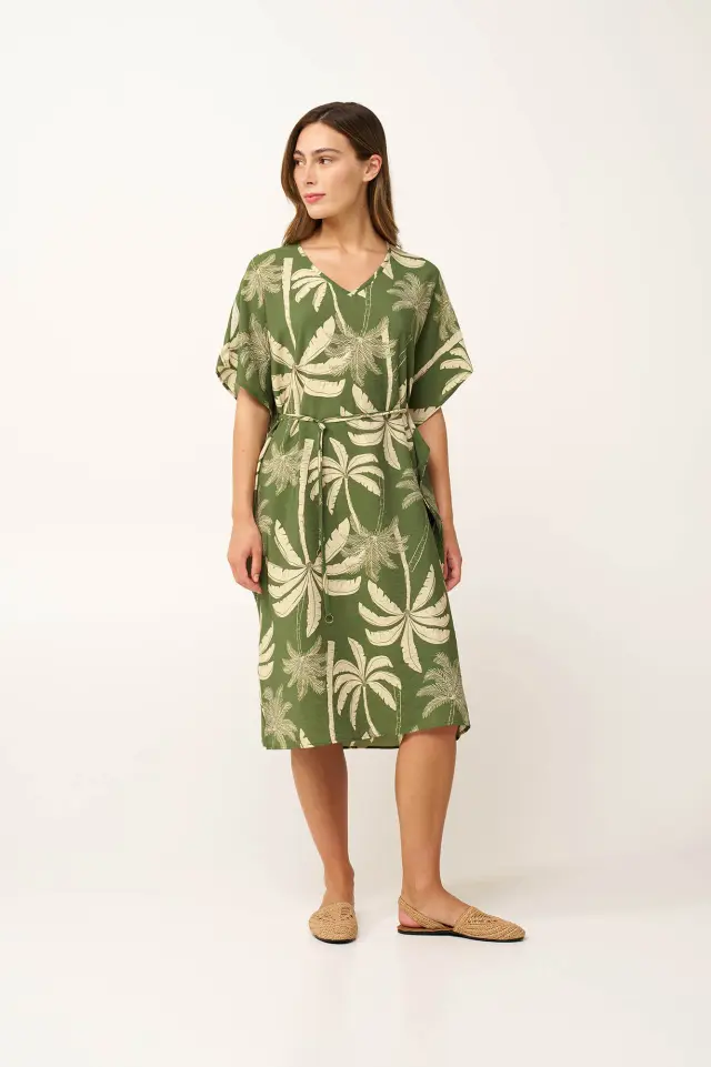 Tropic Καλοκαιρινό Φόρεμα από Ποπλπίνα Vamp 24447 GREEN TREETOP 3