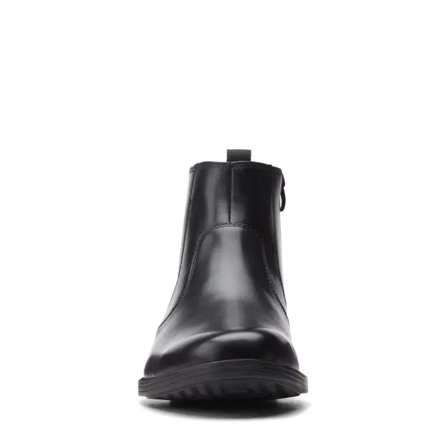 Clarks Whiddon Zip Black Leather - 45 3
