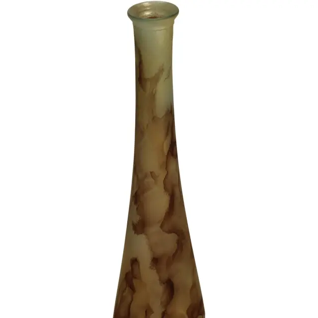 Βάζο Καφέ Ανακυκλωμένο Γυαλί 18x18x80cm 2