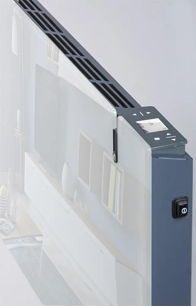 Radialight Aetherea 1500 Watt Λευκό - Ψηφιακός Θερμοπομπός Διπλής Λειτουργίας με Γυάλινη Πρόσοψη 3