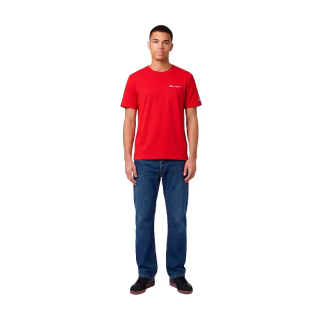 Champion Men's Standard Fit Chest Logo Shortsleeve T-Shirt Κόκκινο 221798-RS067 (Champion) 3