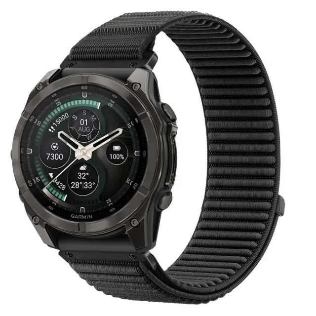 Tech-protect Nylonloop Garmin Fenix 5x / 5x Plus / 6x / 6x Pro / 7x / 8 / 8 Pro / 9 / 9 Pro (51 Mm) Black