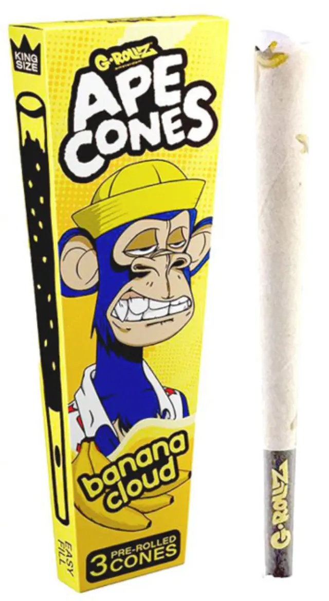 G-Rollz Cone Προτυλιγμένος Κώνος «Banana Cloud» - King Size 3τεμ.