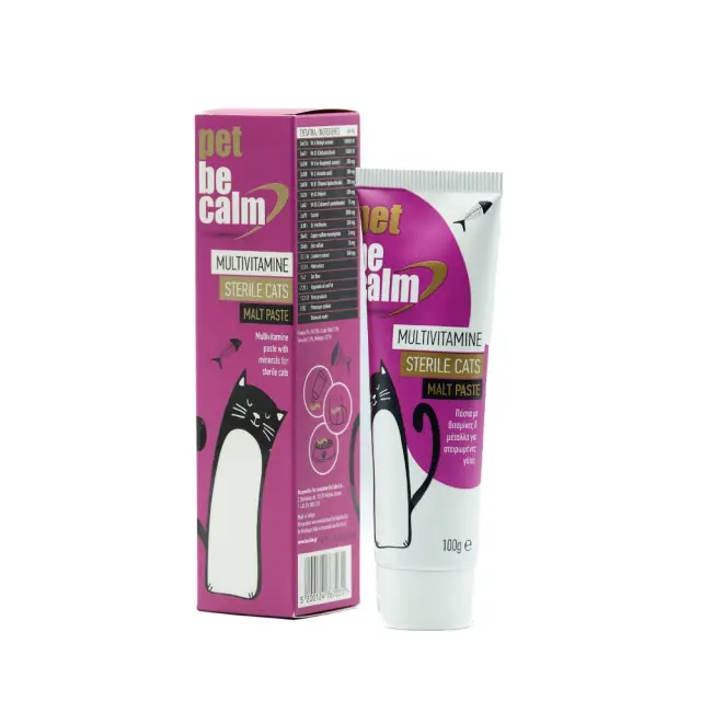 Pet Be Calm Multivitamine Sterile Cats Paste - 100gr