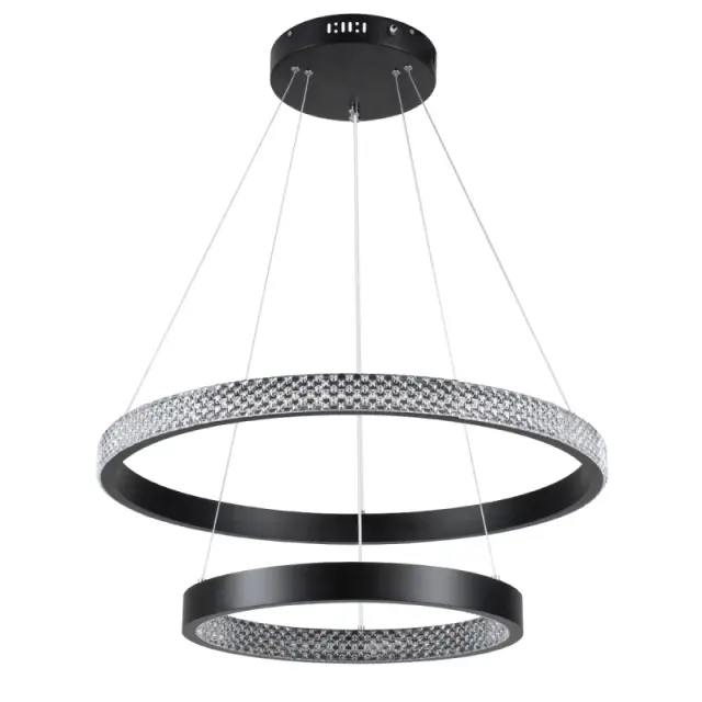DIAMOND Κρεμαστό Φωτιστικό Οροφής LED 75W CCT Μαύρο με Χειριστήριο KLV-101-0235 3