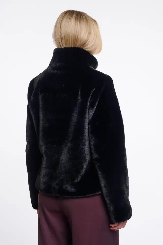 RINO & PELLE “VIE” FAUX FUR JACKET (VIE-7002611-BLACK) - 42 2