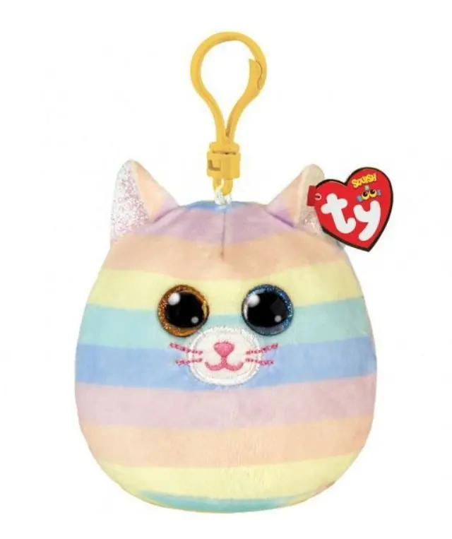 ty Squishy Beanies Heather Χνουδωτό Κλιπ Γατούλα Πολύχρωμο (1607-39561) Πολύχρωμο