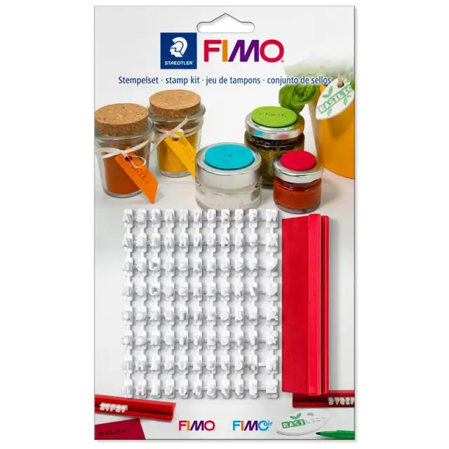 Staedtler FIMO Σετ Σφραγίδες Γράμματα & Αριθμοί για Πηλό (Λατινικά)