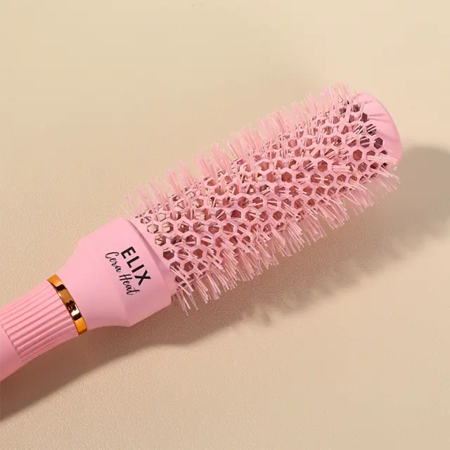 Sister Young Round Hair Brush Elix Cera Heat Pink 25mm 3