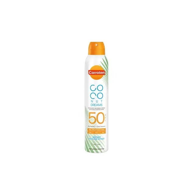 Carroten Coconut Dreams Suncare Invisible Spray 3D Protection SPF50 Αντηλιακό Σώματος Διάφανο σε Spray, 200ml