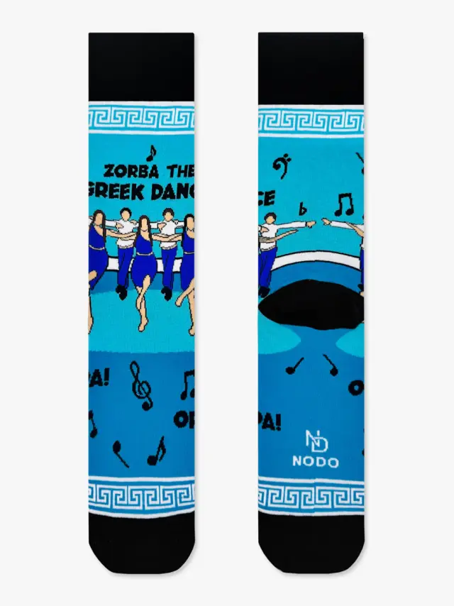 NODO Βαμβακερή Κάλτσα με Σχέδια Zorba The Greek Dance