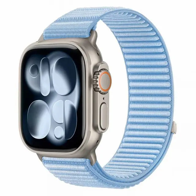 Tech-protect Nylonloop Apple Watch 8 / 9 / 10 / 11 / 12 / Se / Ultra (44 / 45 / 46 / 49 Mm) Baby Blue
